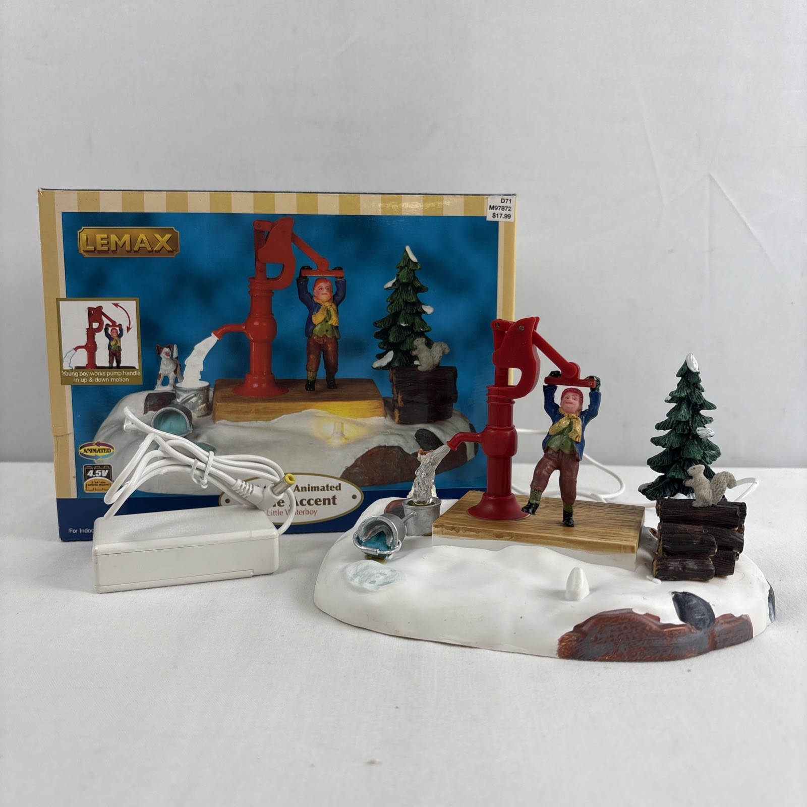 Lemax 2008 Christmas Little Waterboy Lighted Table Accent #84807 In Box