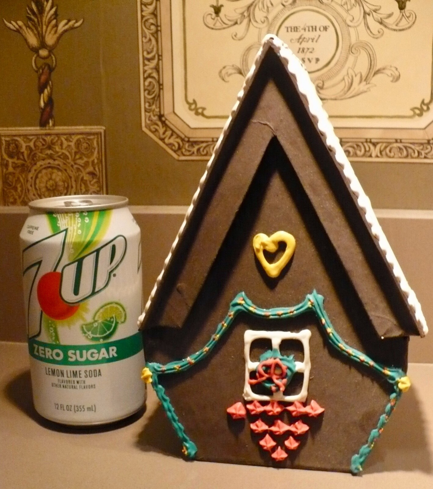 Christmas Gingerbread House 8″ Cottage Decorative Detail Made in Philippines