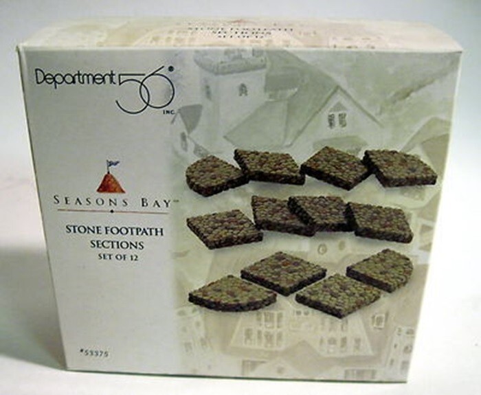 1998 Dept 56 Seasons Bay Stone Footpath Sections #53375 Old Stock w/Box Retired