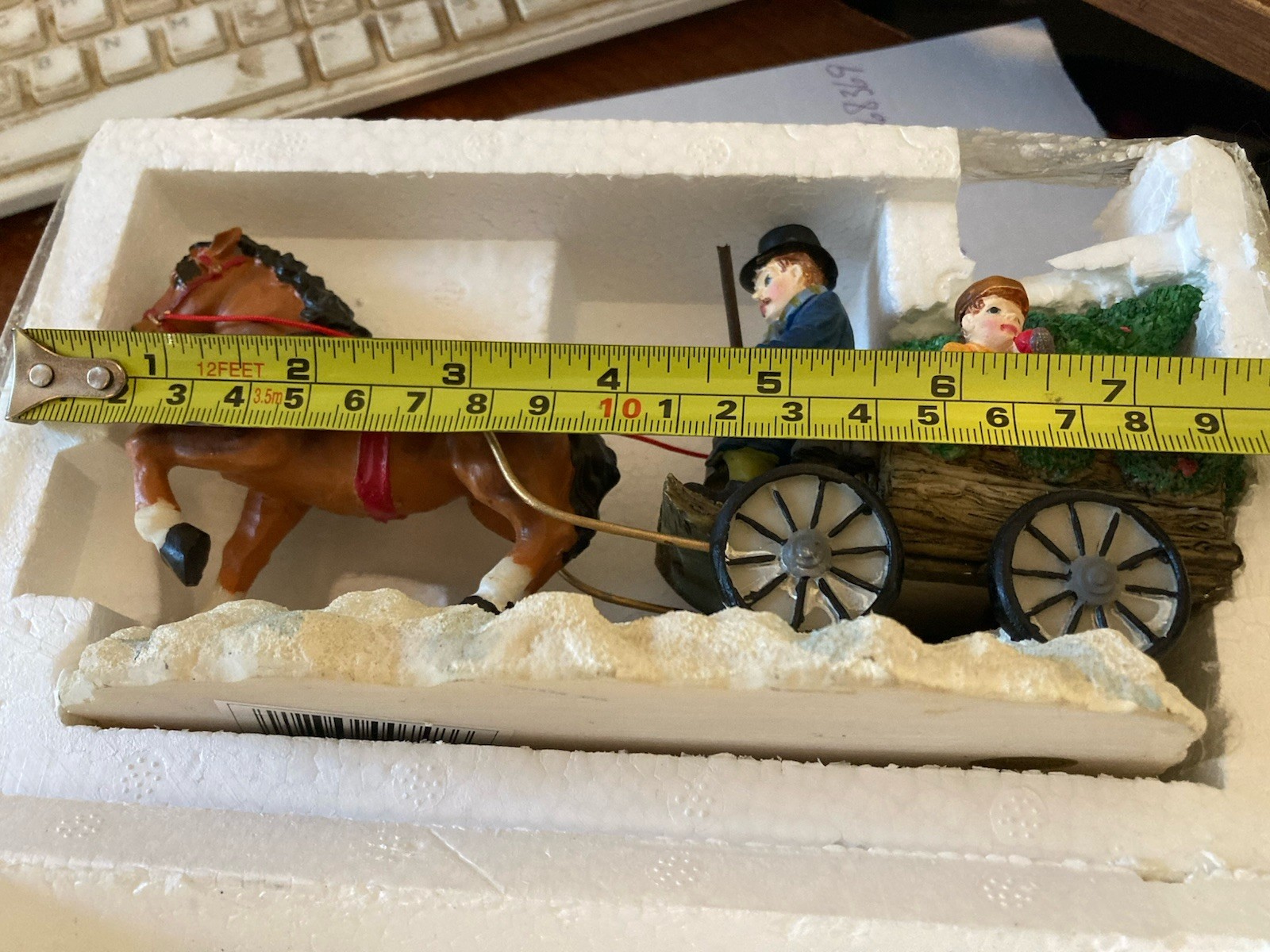 Trim A Home Village Scene Horse Carriage Christmas Tree Vintage Kmart Decoration