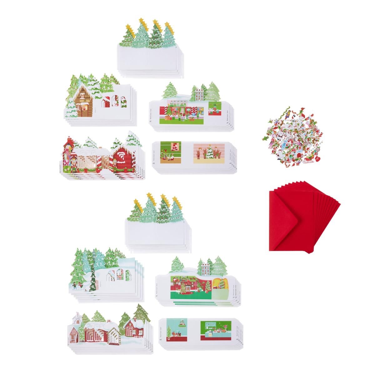 Village & Santa’s Workshop Concertina Card Kit – Squirrel & Vine By LDRS