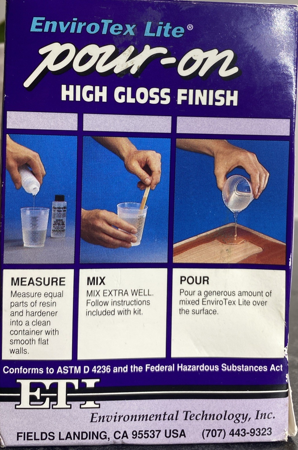 Environmental Technology EnviroTex Lite Pour-On High Gloss Finish [8 oz Kit]…