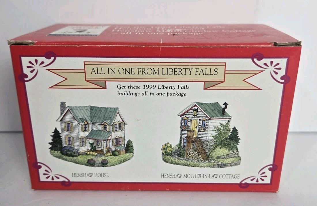 Liberty Falls Miniature Village Building Henshaw House All In One 2 Pack