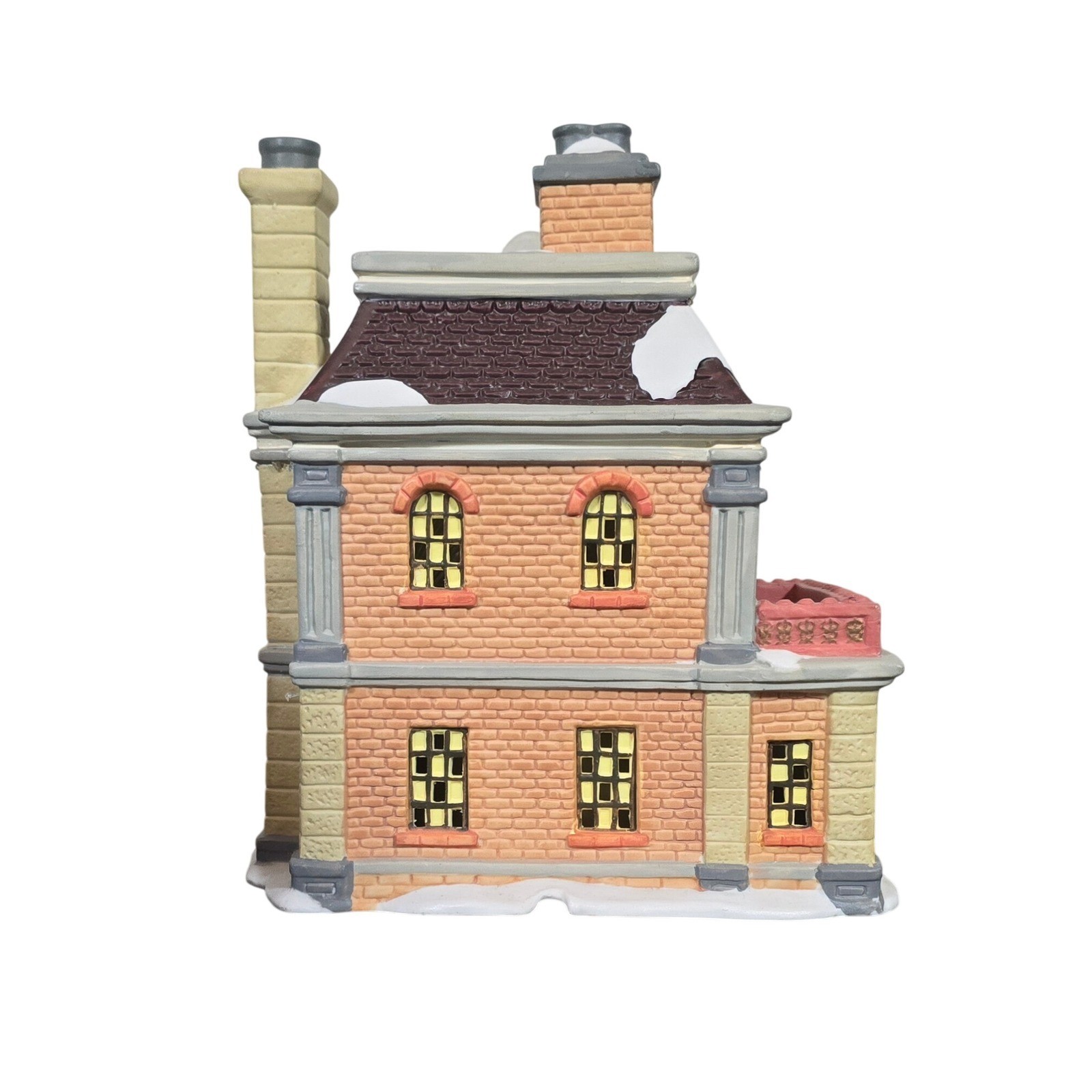 Fiber Optic Christmas Village Ceramic Tabletop Toy Shop House Holiday Decor