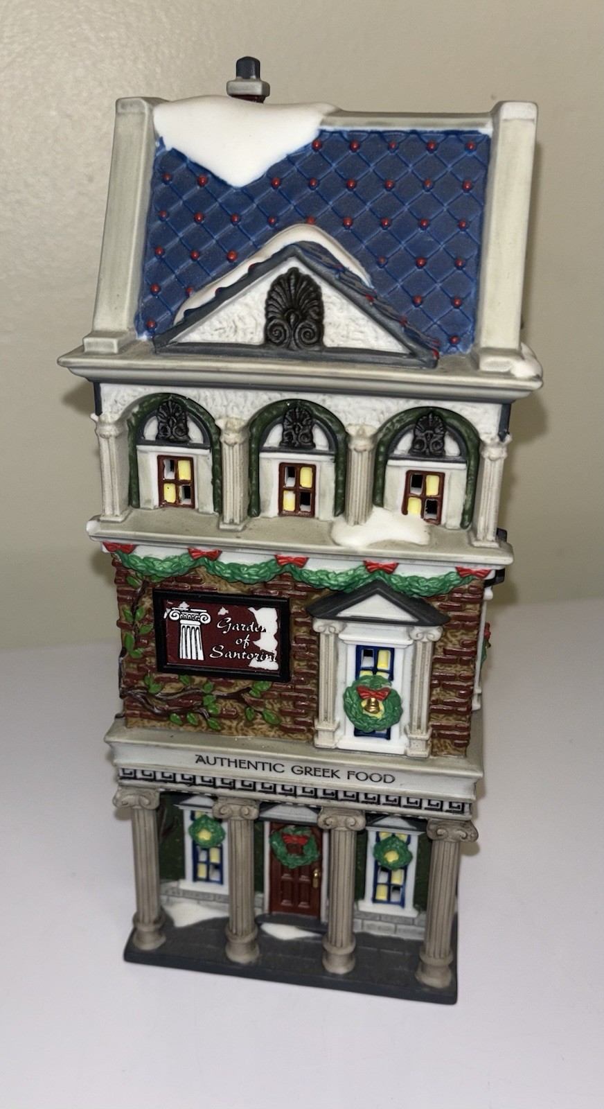 Dept 56 Garden of Santorini Christmas in the City Series No Light Or Sign READ