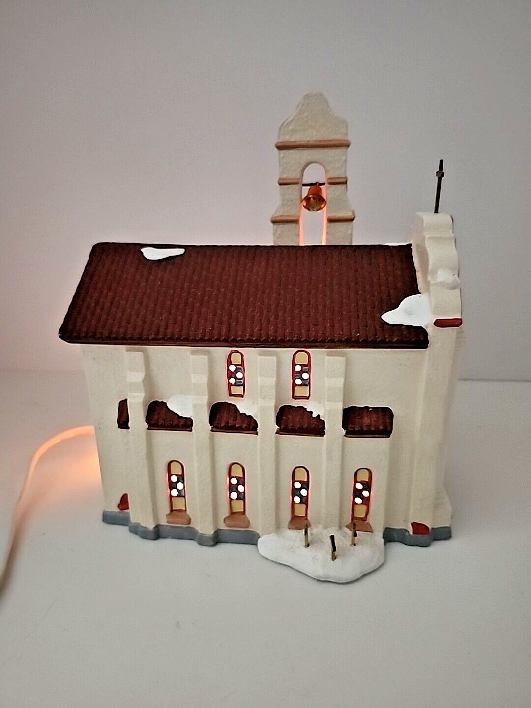 Department 56 Spanish Mission Church Village 5155-1 Tiny Town Lights Up 1990