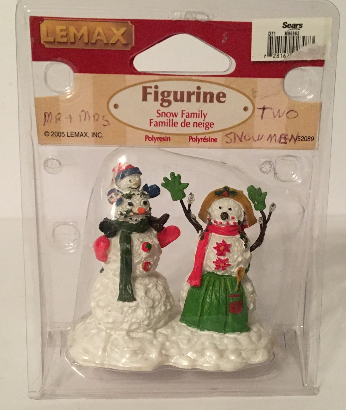 Lemax Christmas Village Collection Snow Family Figurines In Package