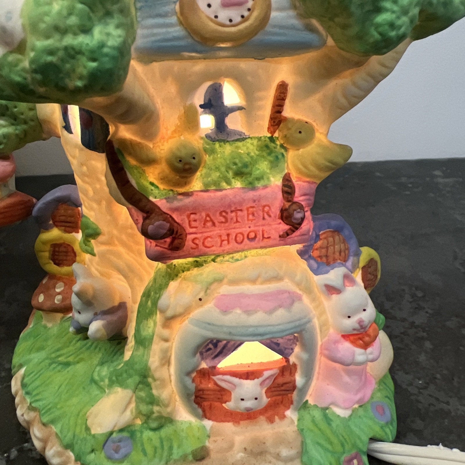 Vintage Cottontale Cottages Easter Village Porcelain School In Original Box 1996