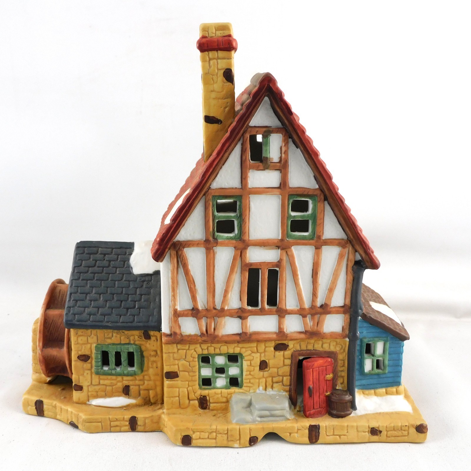 Old Grist Mill Dickens Keepsake Christmas Village Building Porcelain Lighted 7″H