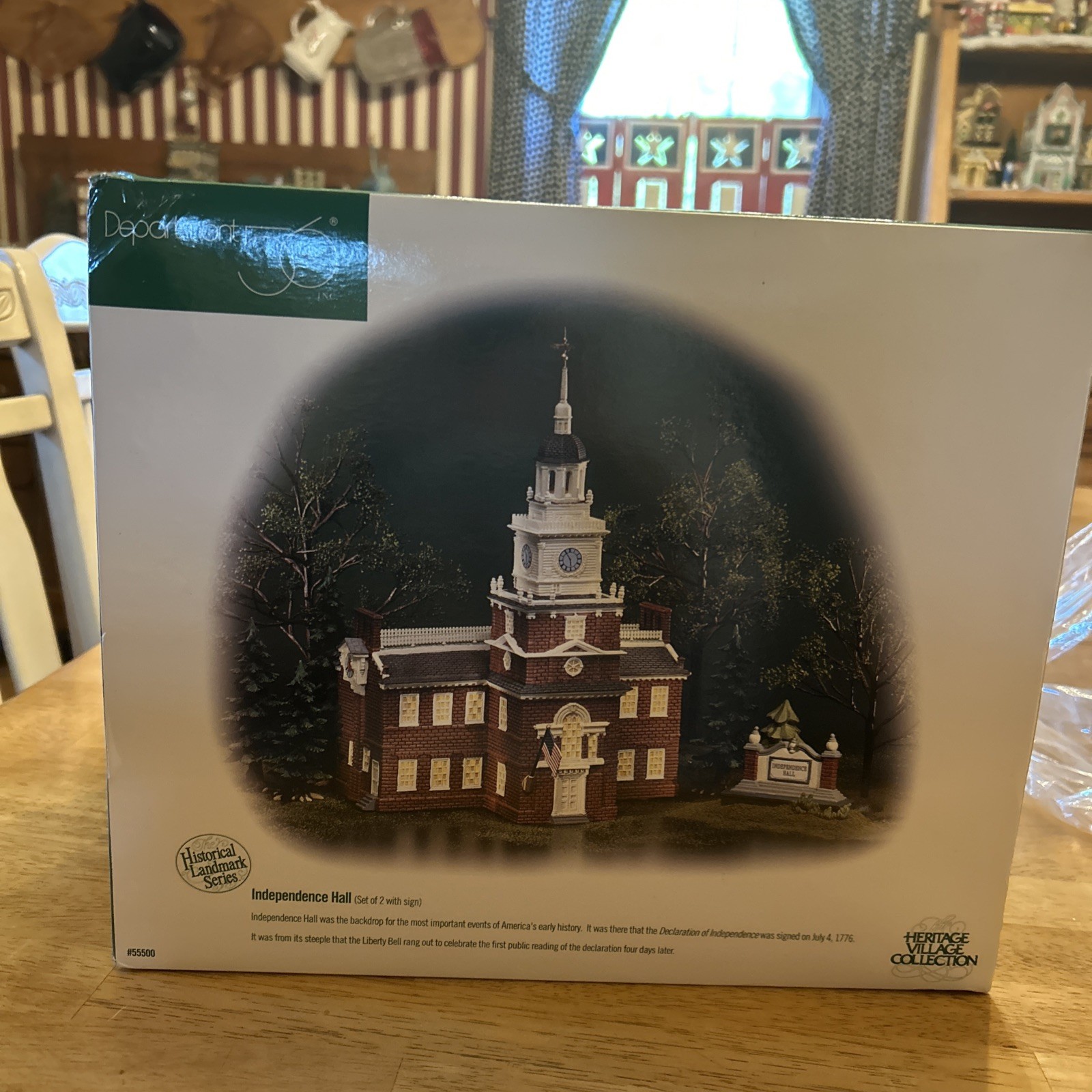 Department 56 Historical Landmark “Independence Hall” 55500 retired New. 🇺🇸