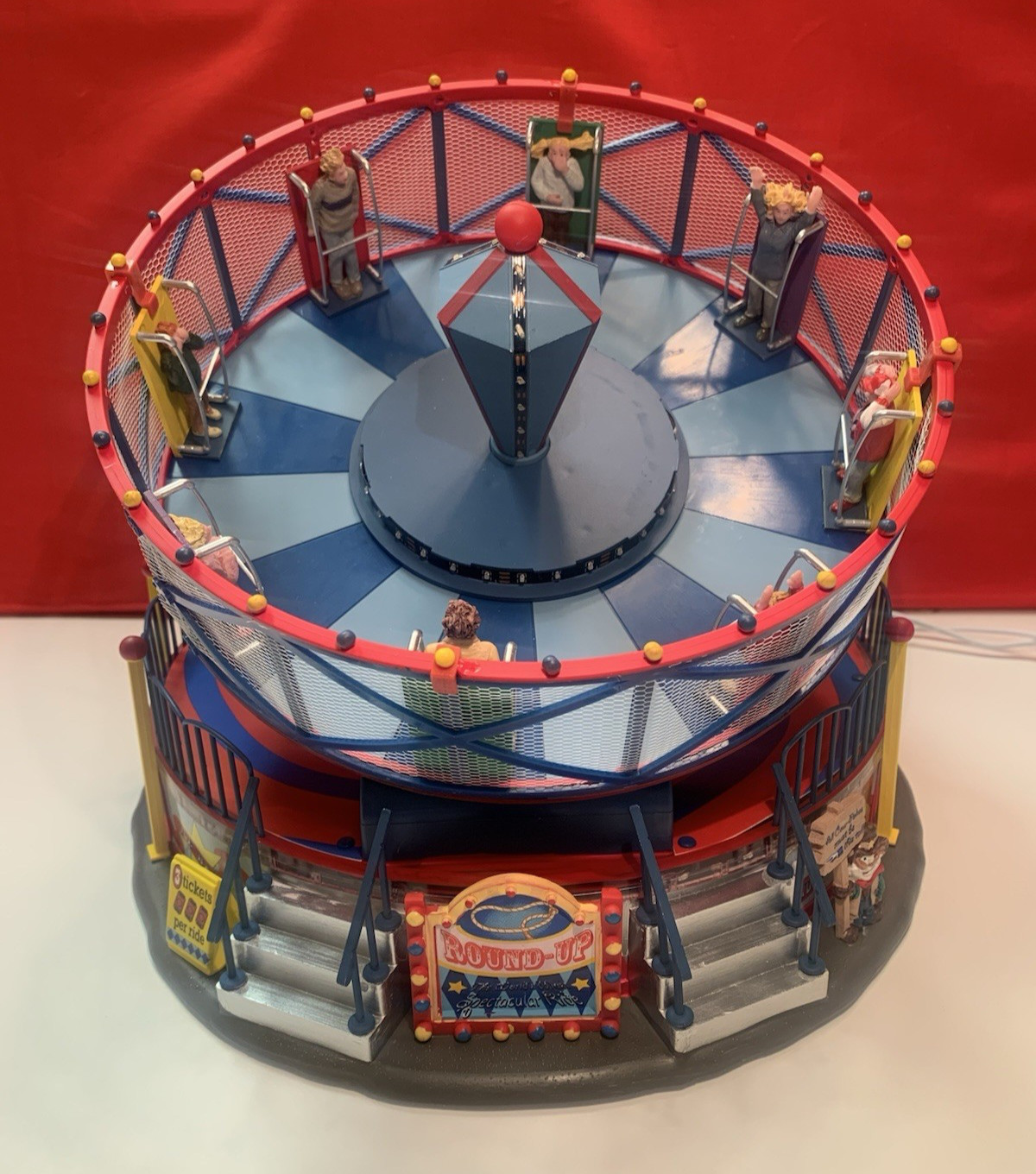Lemax Round Up Spinning Animated Light Up Western Carnival Ride 24483 with Box