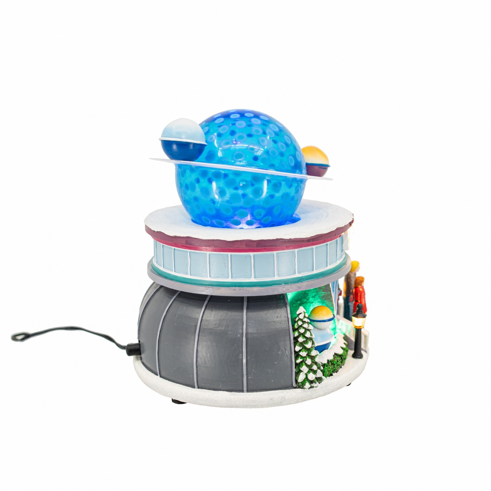 FG Square Planetarium Planet Stars Building LED Christmas Village Decor 7x7x8″