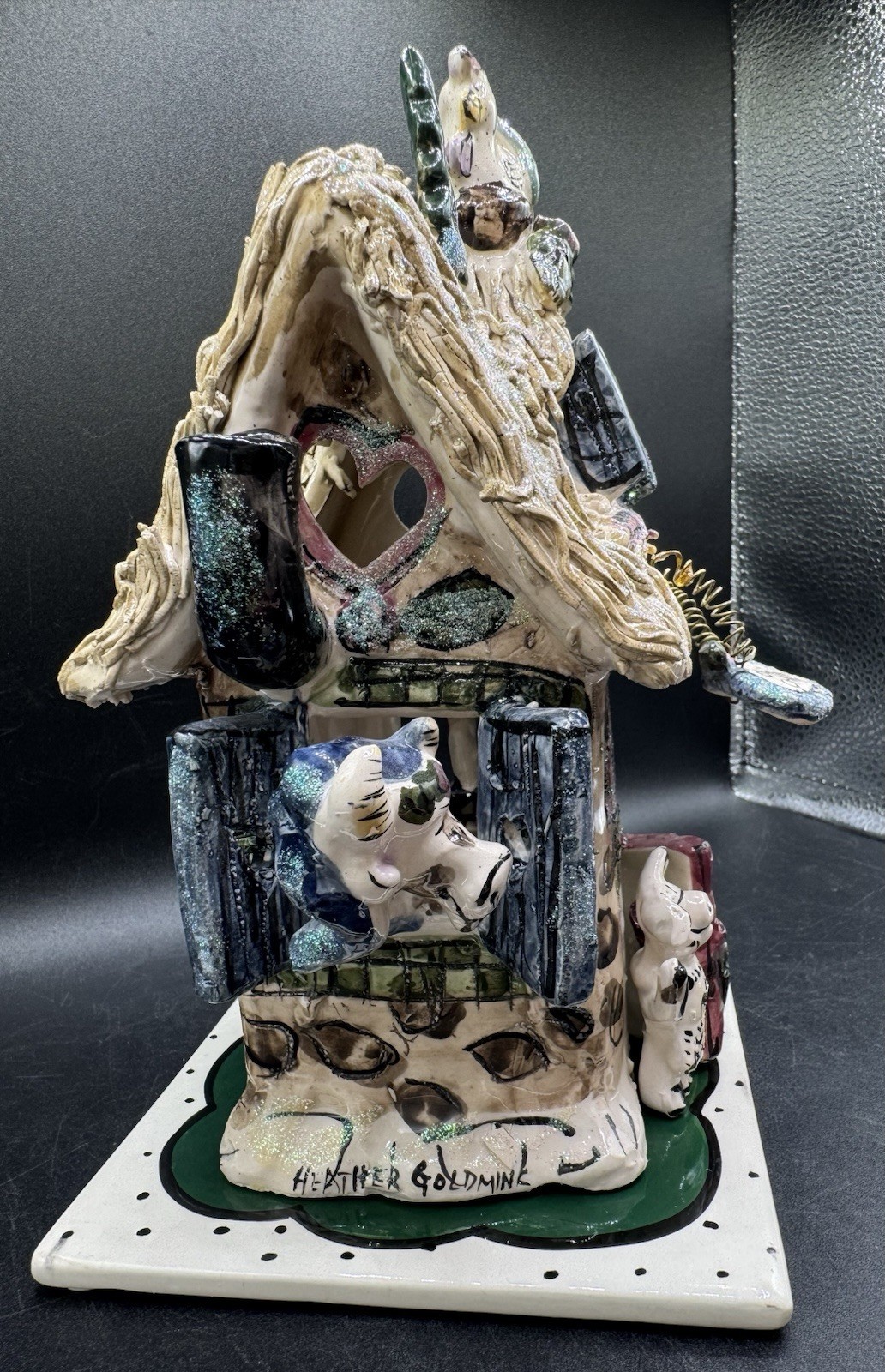 Blue Sky Clayworks Heather Goldminc Country Christmas Luminary House Base 2 Pc