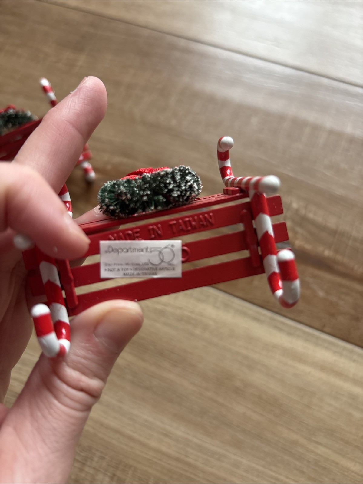 Two Department 56 Candy Came Benches In Boxes