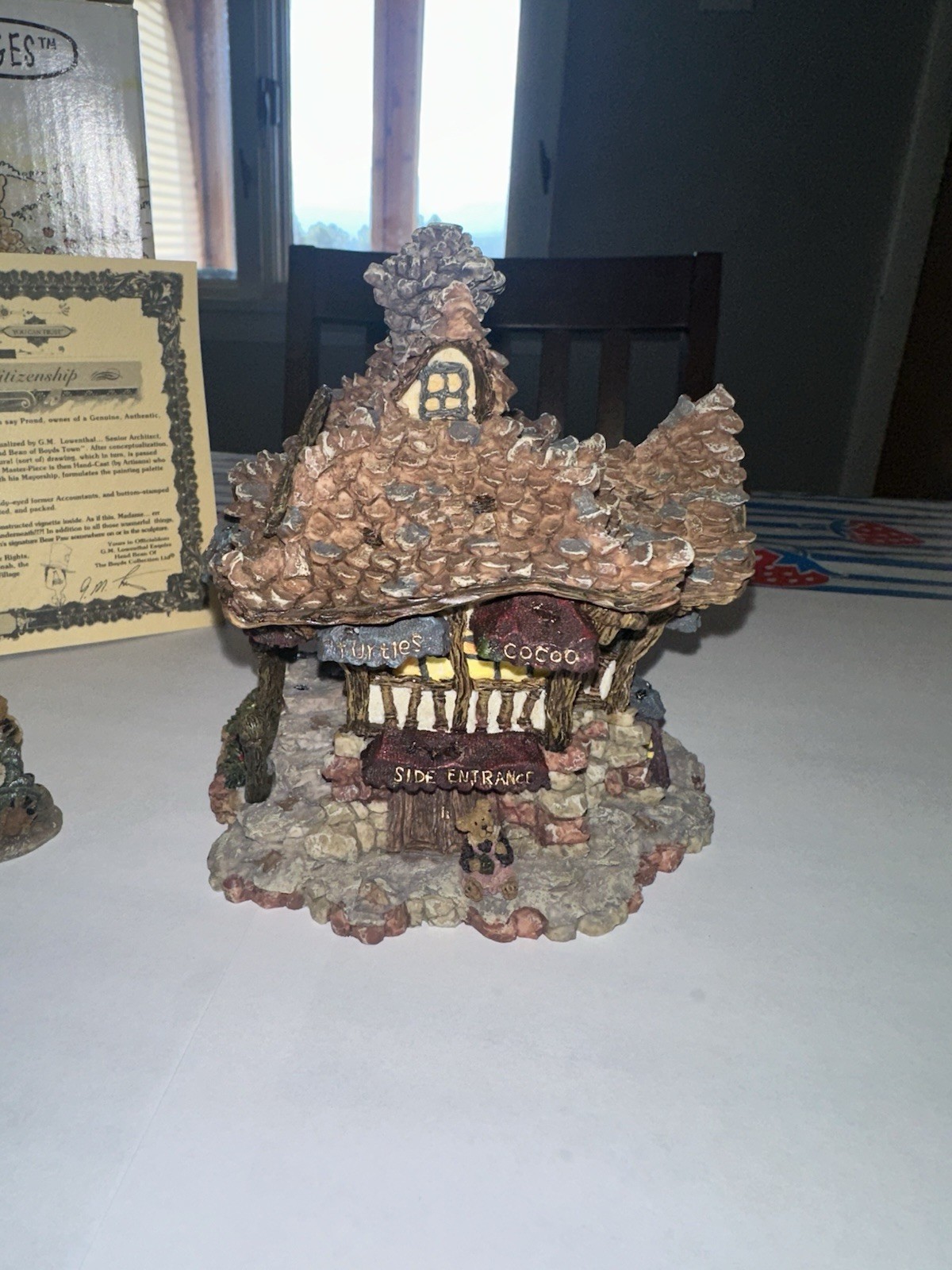 Boyds Bearly Built Villages Bear Cocoa’s House Of Chocolate #19009 Boyd’s
