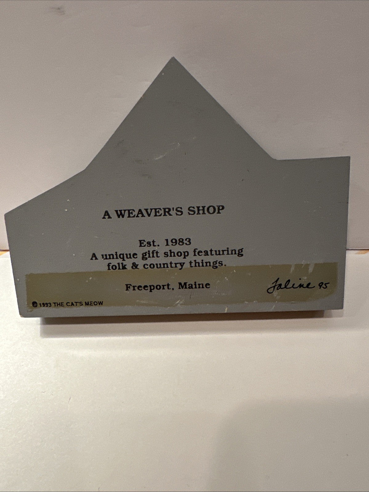 The Cat’s Meow A Weaver’s Shop Freeport, Maine Established 1983 Wood Cutout