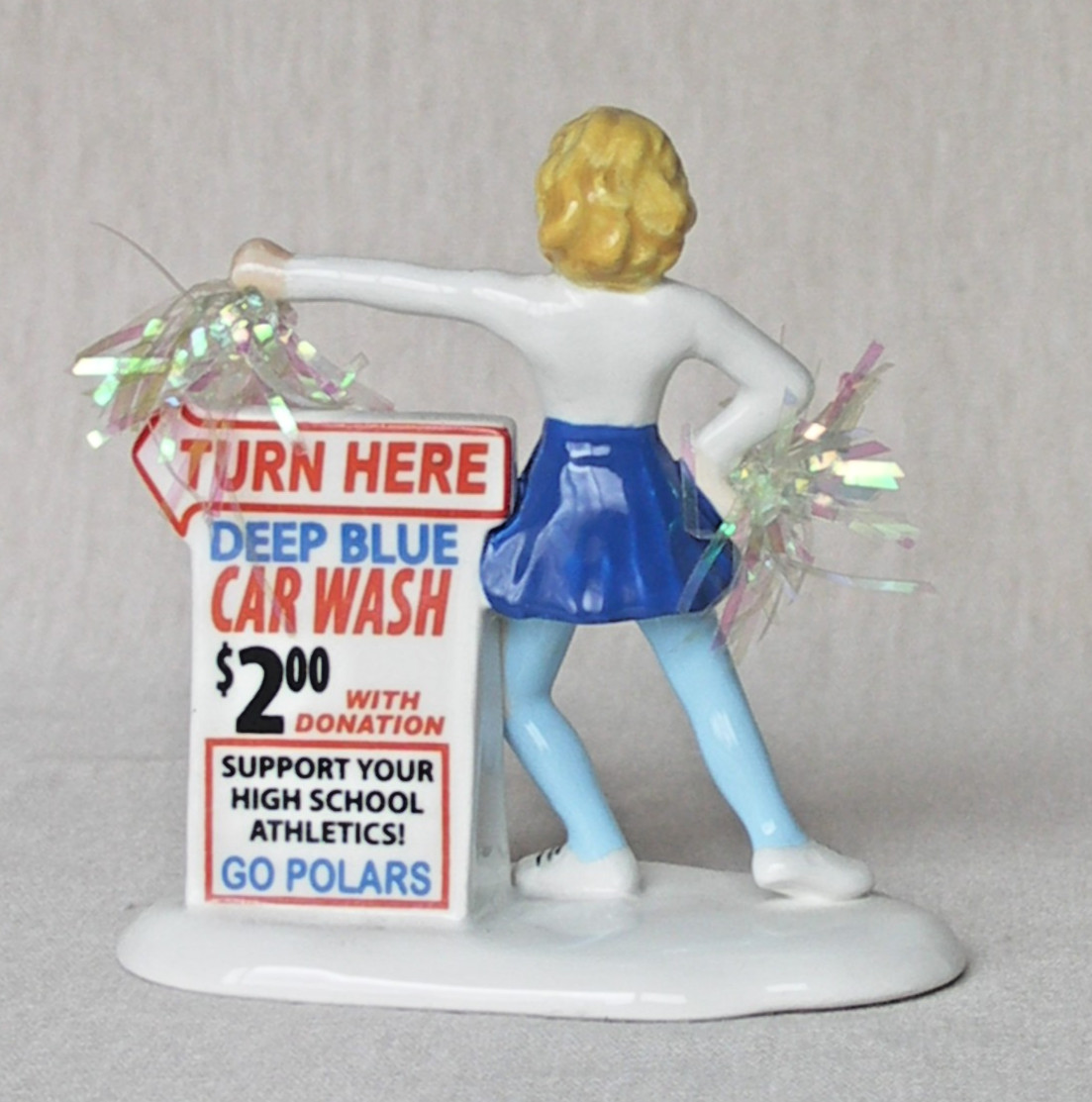DEPT 56 “SUPPORT YOUR POLARS!” SNOW VILLAGE FIGURINE 3″ NEW