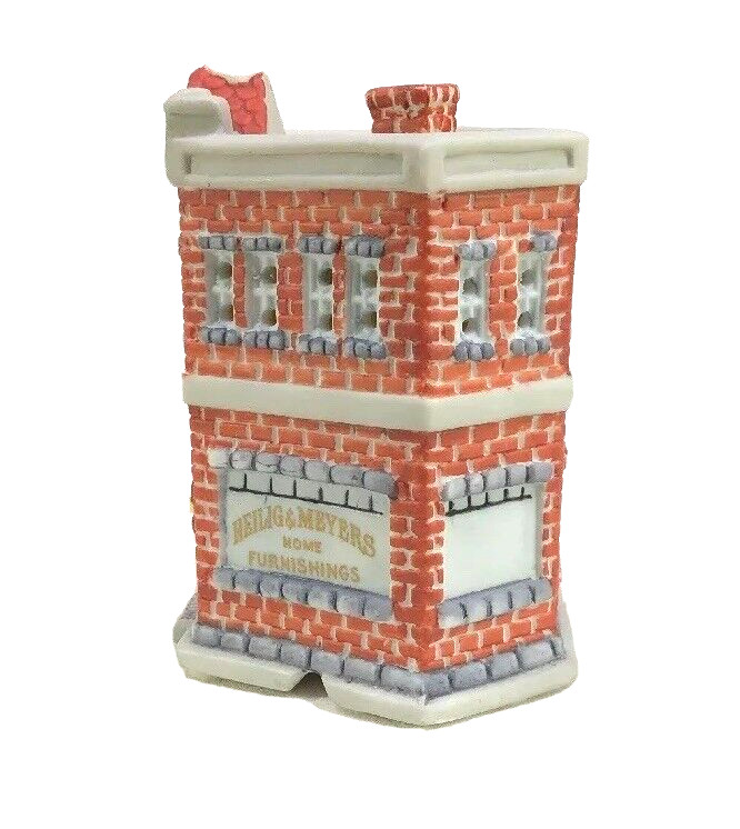 Helig & Meyers Furniture Home Town America Ceramic Christmas Village 1993 NOS