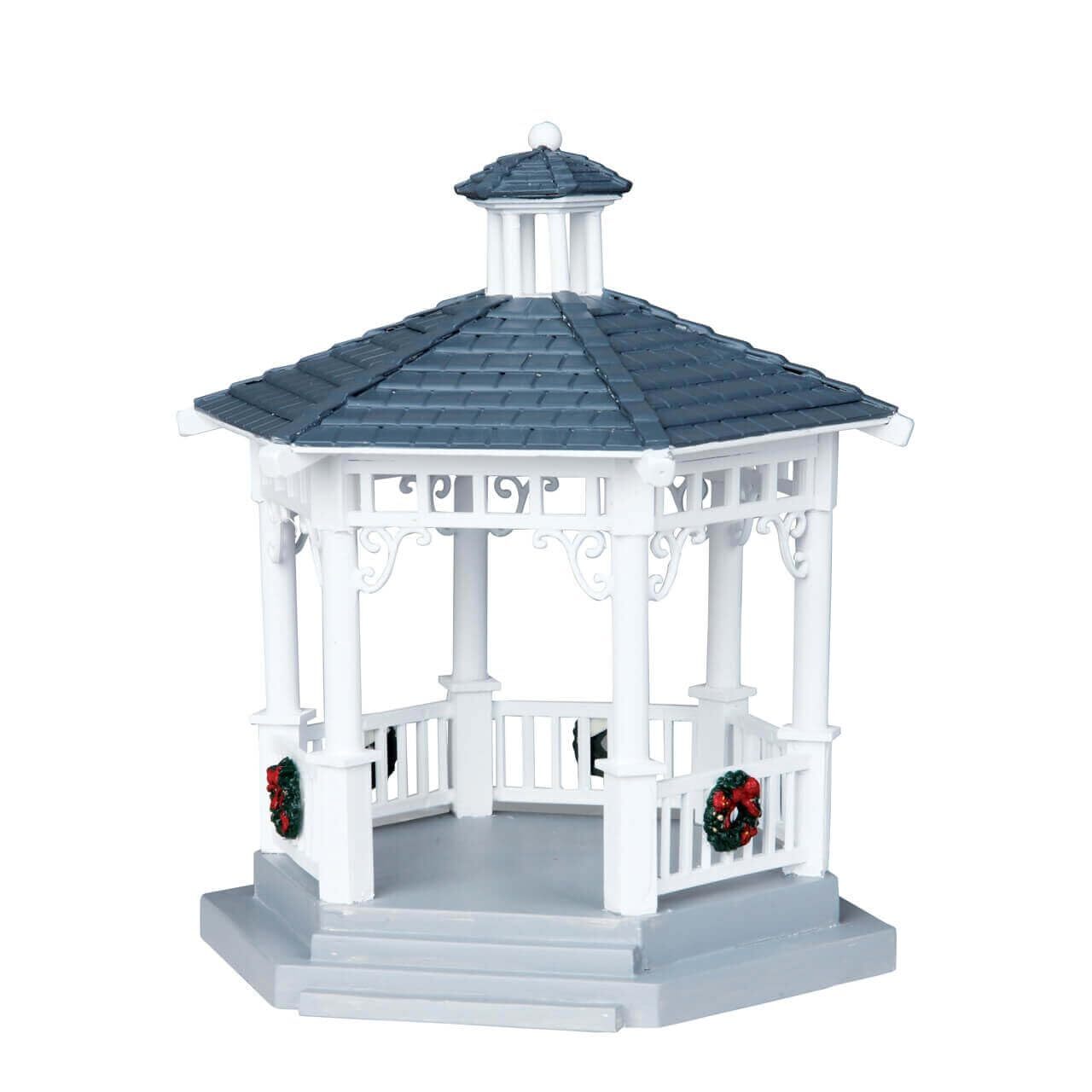 Lemax Village White Gazebo Accent 2010 Christmas Table Decor Non Electrical