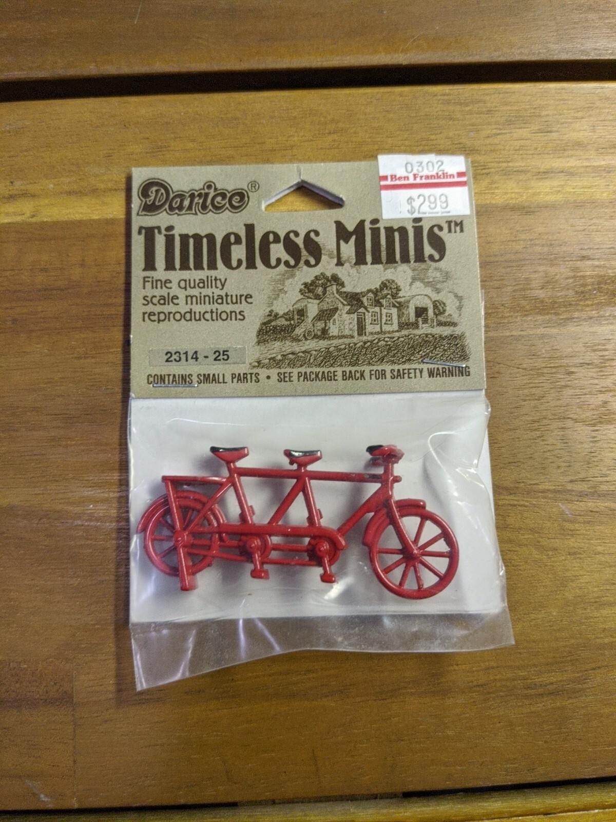 Darice Timeless Minis Bicycle Train Village Town Miniature