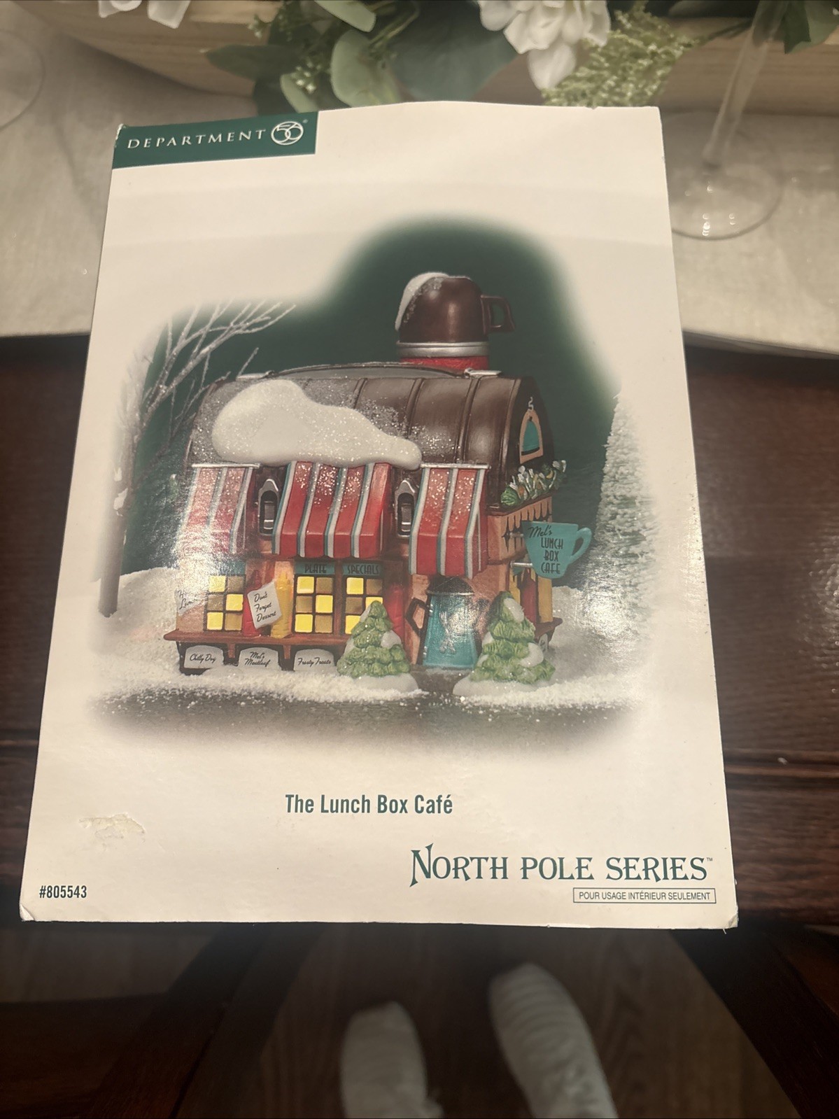 Department 56 Village North Pole series “The Lunch Box Cafe” New In Box