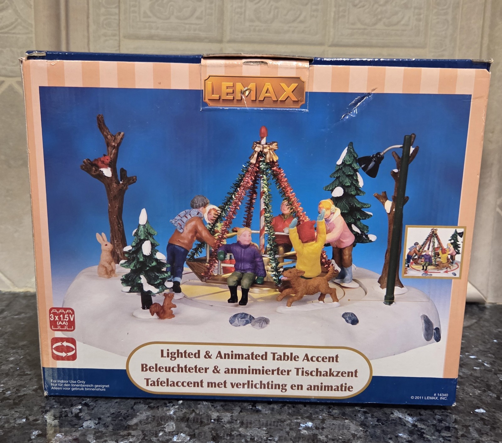 Lemax~14340~Lighted Animated Winter Playground Village Collection~Retired