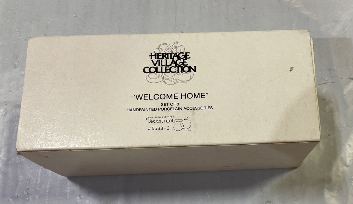 “Welcome Home” (set of 3) Heritage Village Collection – Dept. 56 #55336