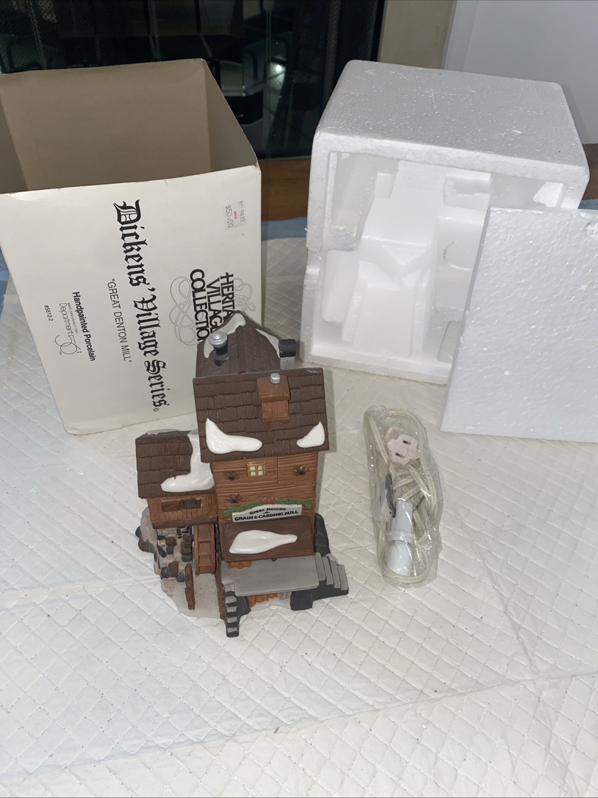 Dept 56 Dickens’ Village Series Great Denton Mill #5812-2 Christmas Holiday