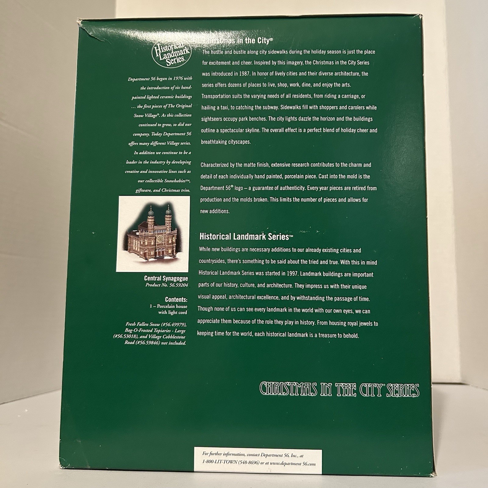 Dept 56, Christmas in the City, Central Synagogue, Historical Landmark, 56.59204