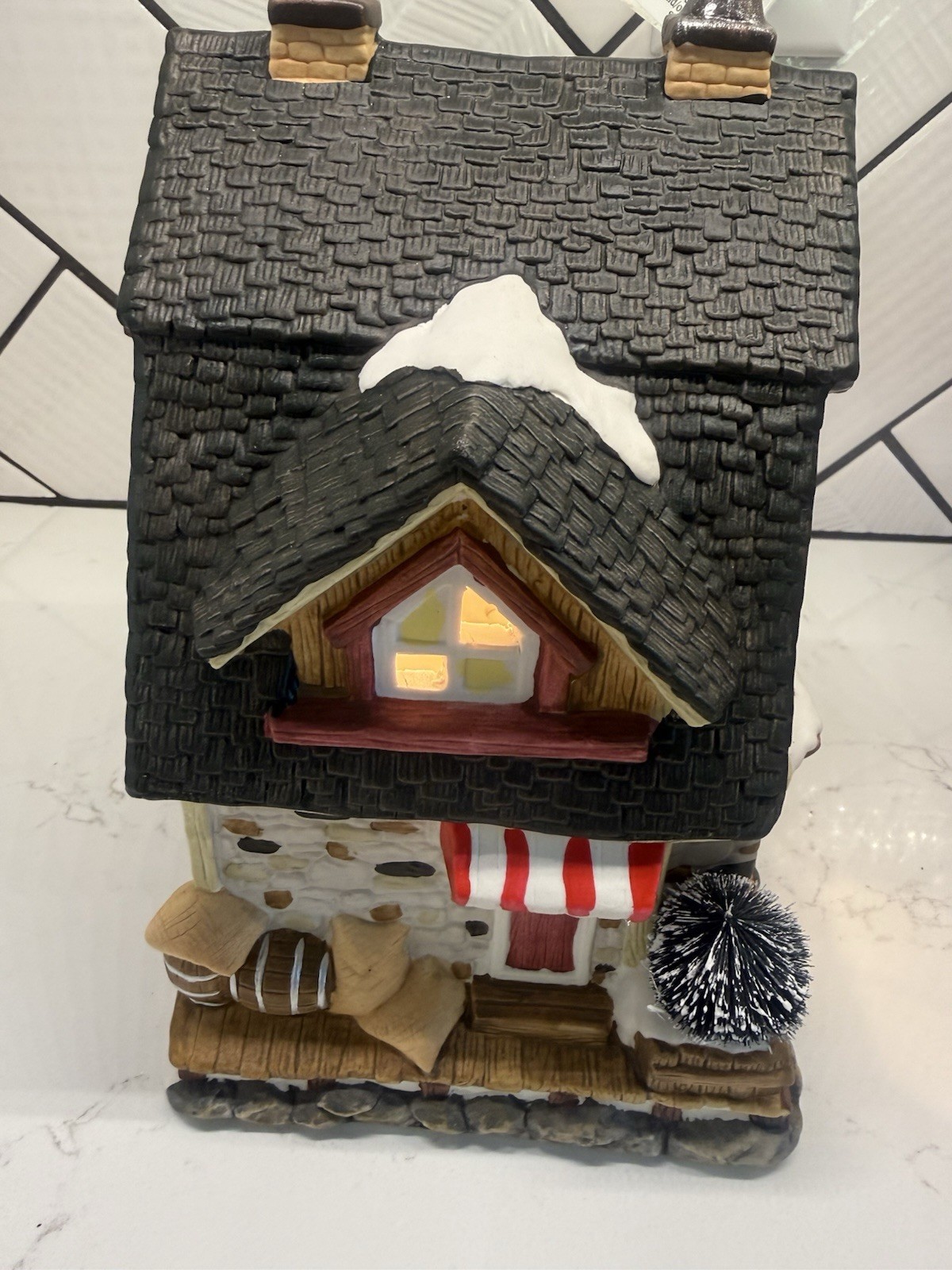 Vintage Holiday House Country Cookies Lighted Christmas House