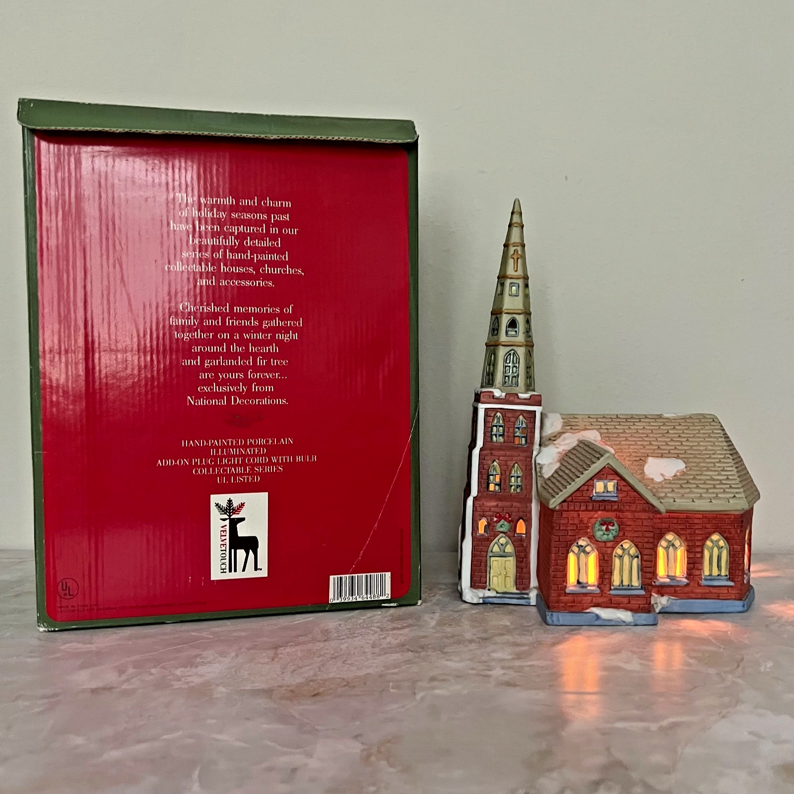 Dickens of London Illuminated Porcelain Church – Model 64488 with Light Cord