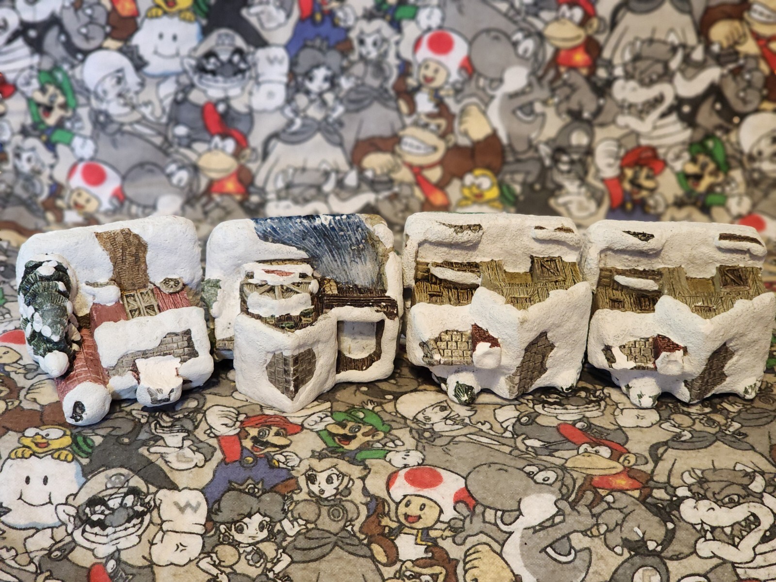 1989 RSVP American Rustic Series Painted Country Christmas Cottages Lot of 7