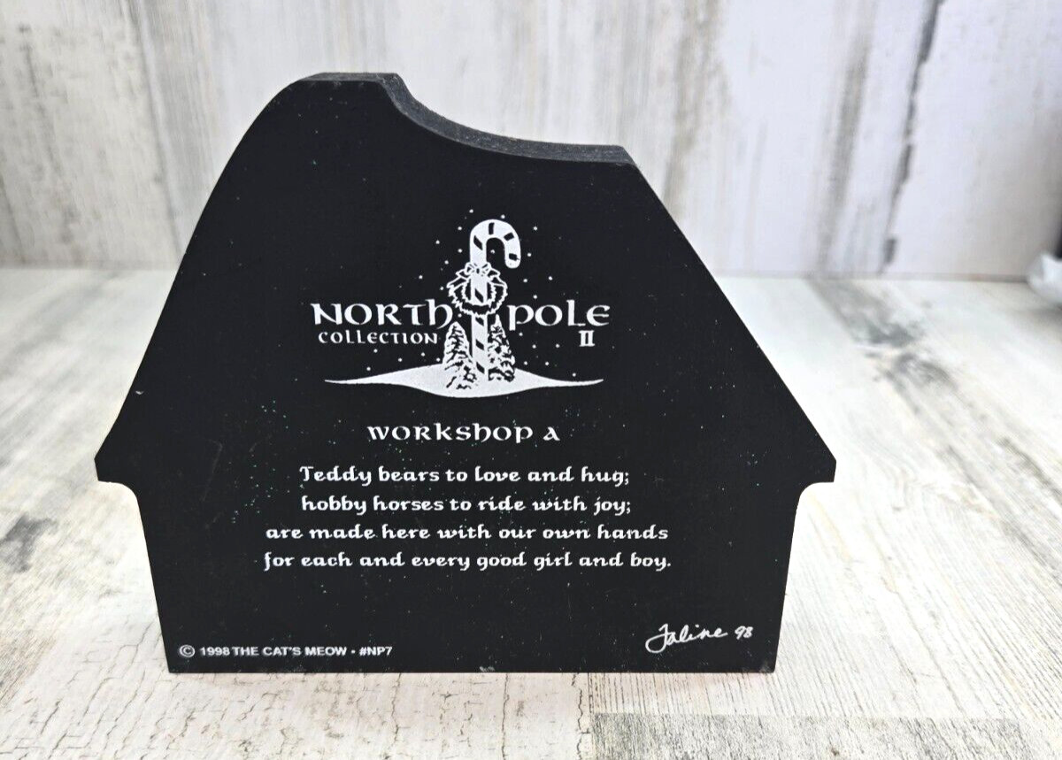Cat’s Meow Village North Pole Collection II Workshop A 1998 Shelf Sitter