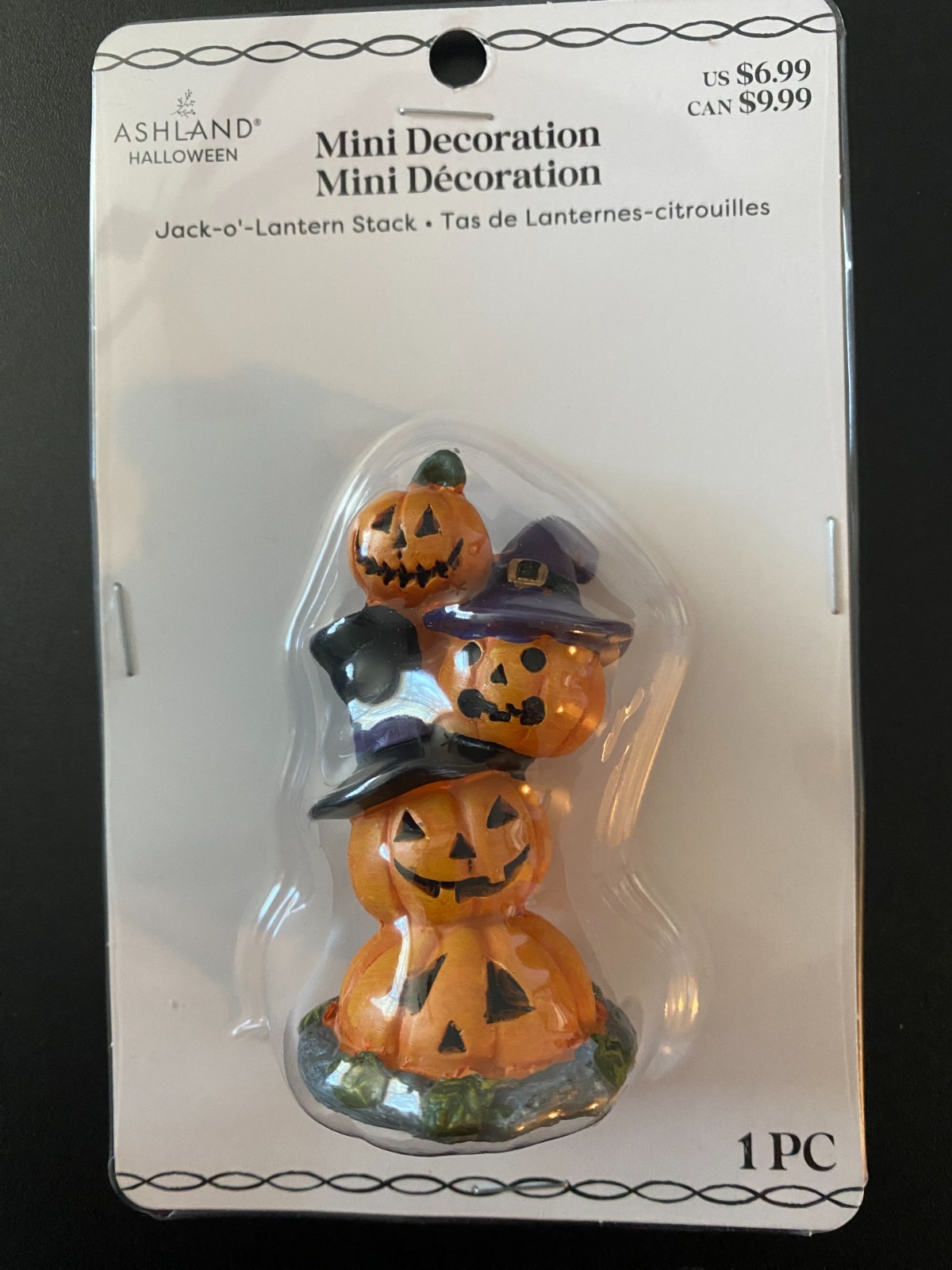 ASHLAND HALLOWEEN MINIATURES JACK-O-LANTERN STACK ~ NEW IN PKG 2025 PUMPKINS