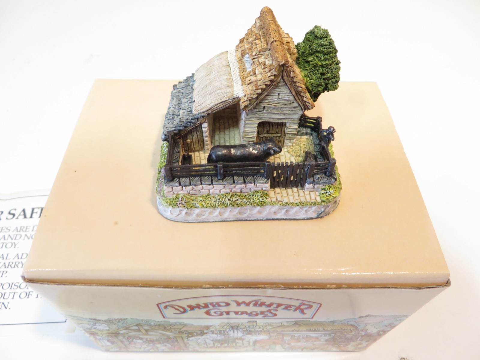 LOT: 2 David Winter “Shire Donkey Shed” & “Shires Buckingham Bull Shed” w/COA’s