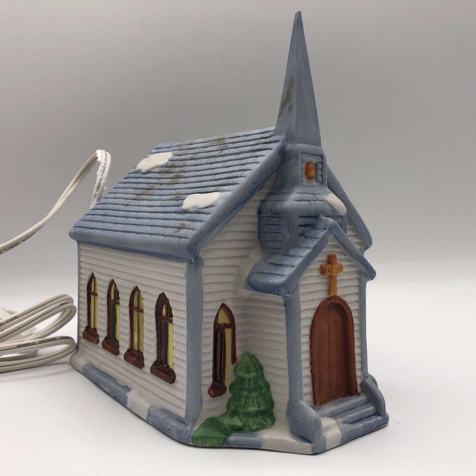 Americana Porcelain Collect Vintage Saint Paul’s Church Hand Painted Illuminated