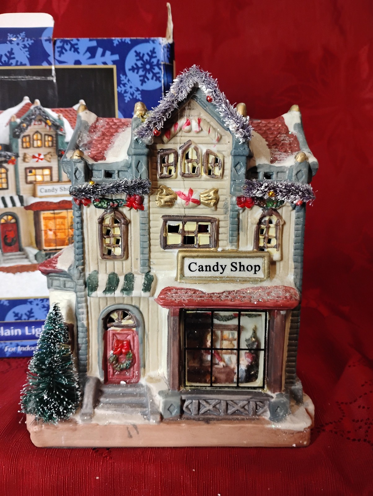 Holiday Seasons Collector Series Porcelain Lighted Candy Shop