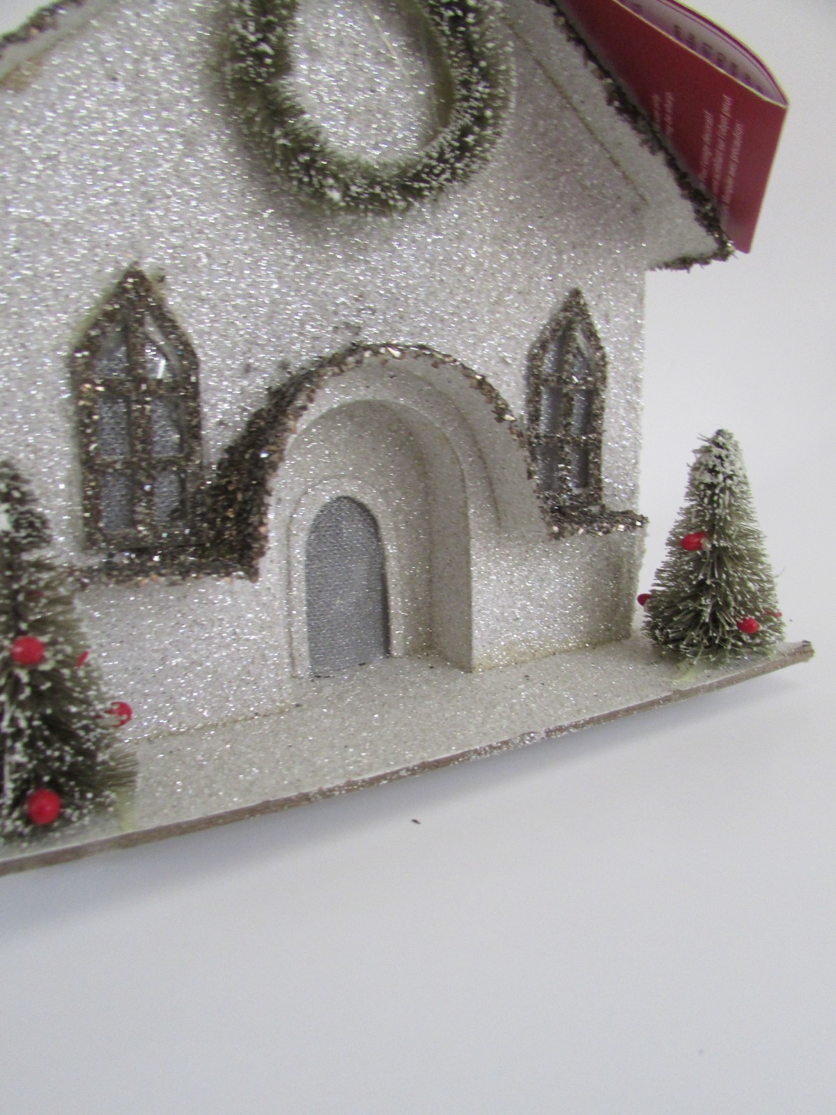 Pottery Barn Christmas Large German Glitter House Church Putz Style NWT