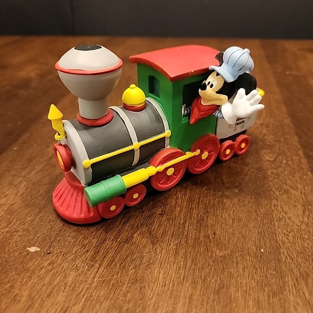 Department 56 Mickey Mouse Merry Christmas Village Holiday Train Engine Disney