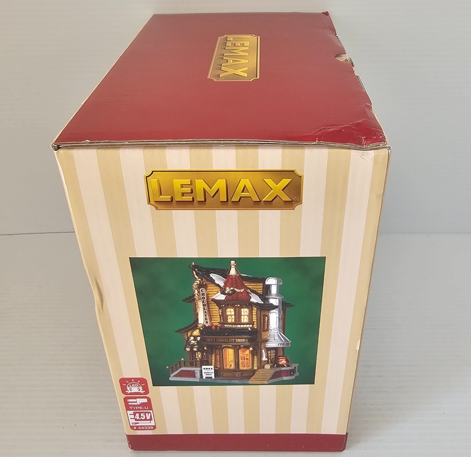 Lemax #45052 Village Collection ~ Lucy’s Chocolate Shop ~ Porcelain Lit 2004