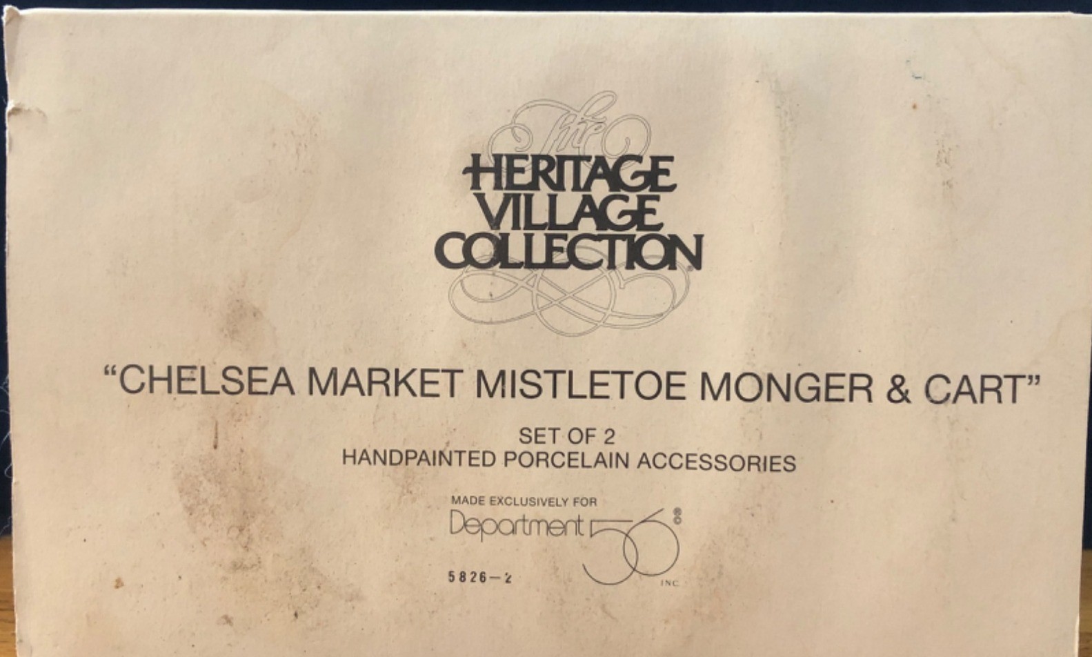 Heritage Village Collection Chelsea Market Mistletoe Monger & Cart Handpainted P