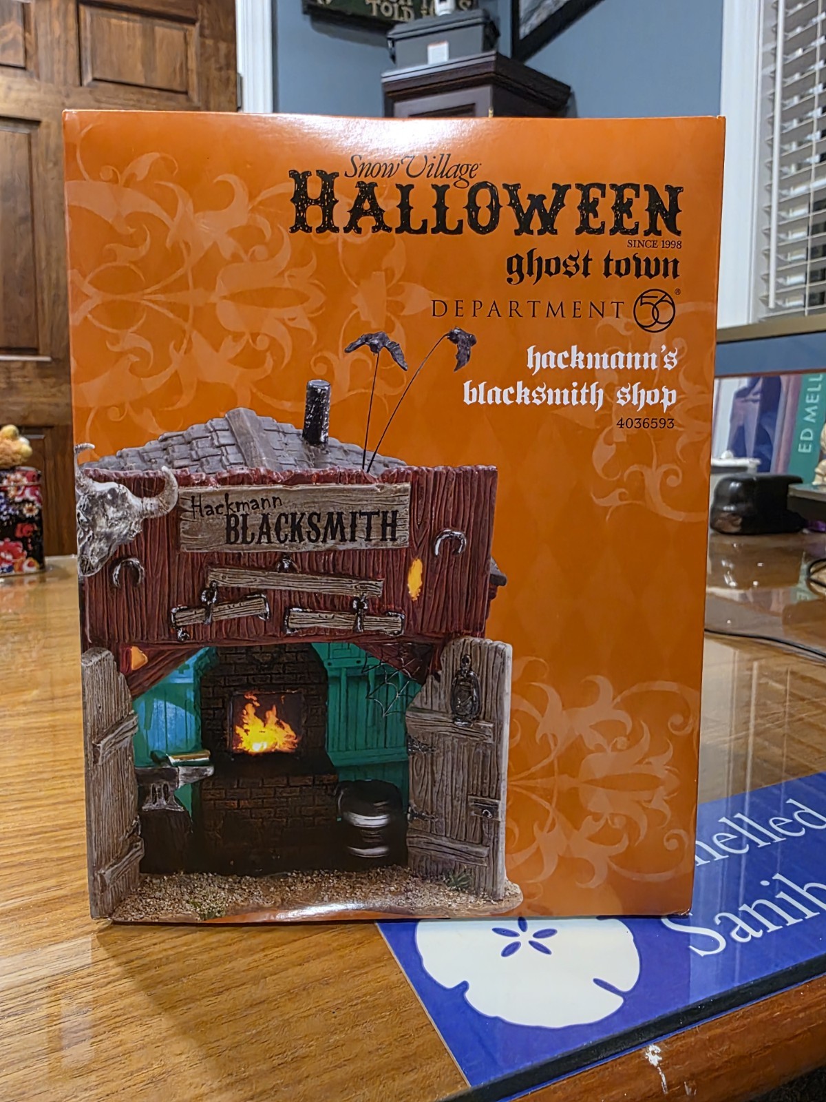 Dept 56 Halloween Ghost Town Hackmann’s Blacksmith Shop Lighted #4036593 NEW