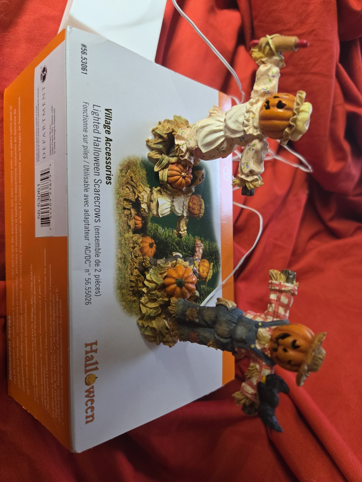 Dept 56 Halloween Village Accessories – Lighted Halloween Scarecrows