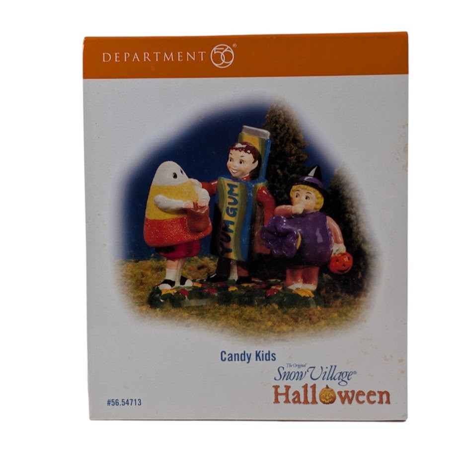Vintage Department 56 Halloween Candy Kids Figurine Snow Village Accessory 54713