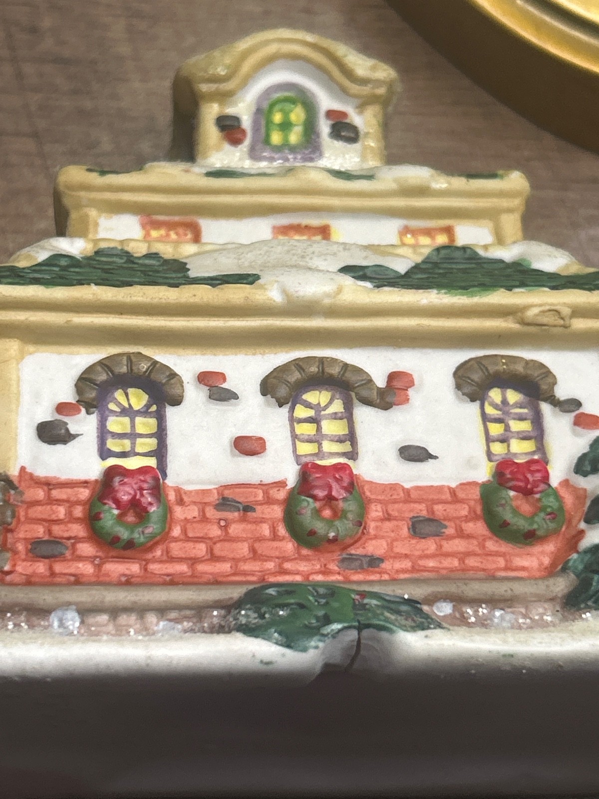 Cobblestone Train Station christmas village decorations