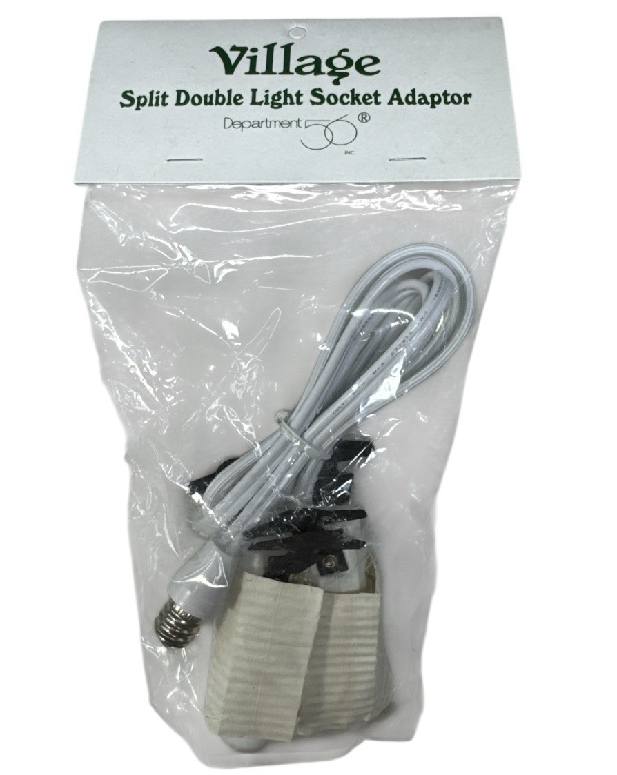 Dept 56 99280 Village Split Double Light Socket Adapter NOS Christmas DisplayNew