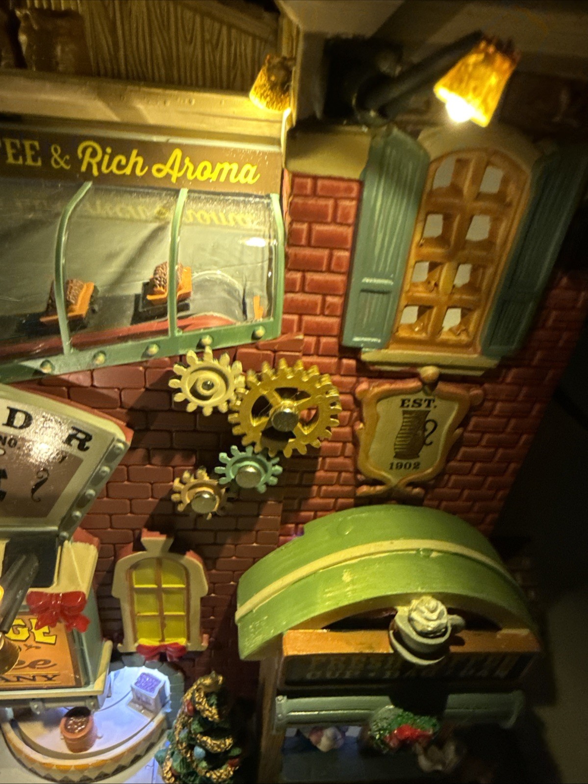 Lemax Grind Coffee Company Lighted & Sounds Tested Working Animated In Box