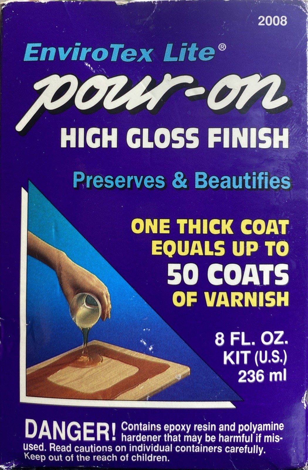 Environmental Technology EnviroTex Lite Pour-On High Gloss Finish [8 oz Kit]…