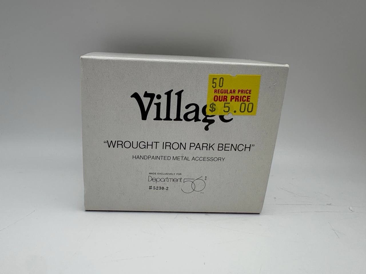 Department 56 Village Wrought Iron PARK BENCH Christmas Accessory #5230-2