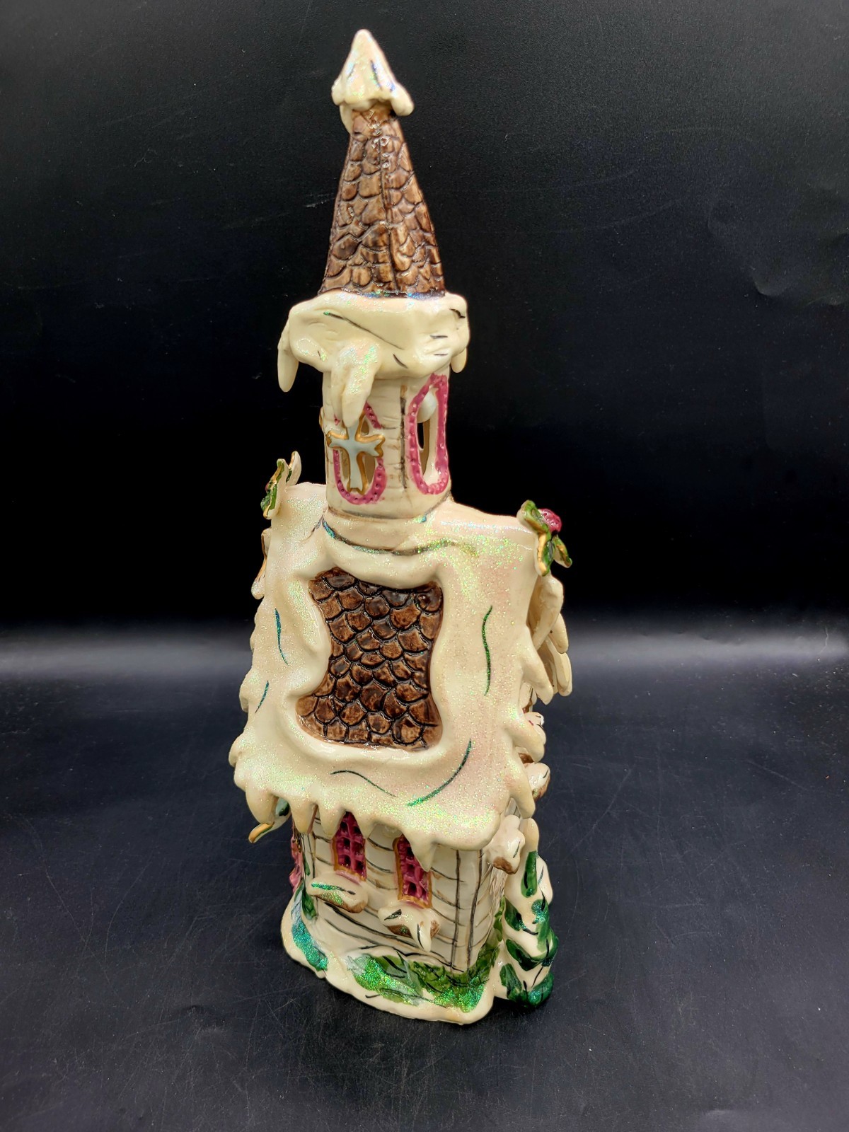 Blue Sky Clayworks Heather Goldminc Christmas Nativity Village Church VTG 2000